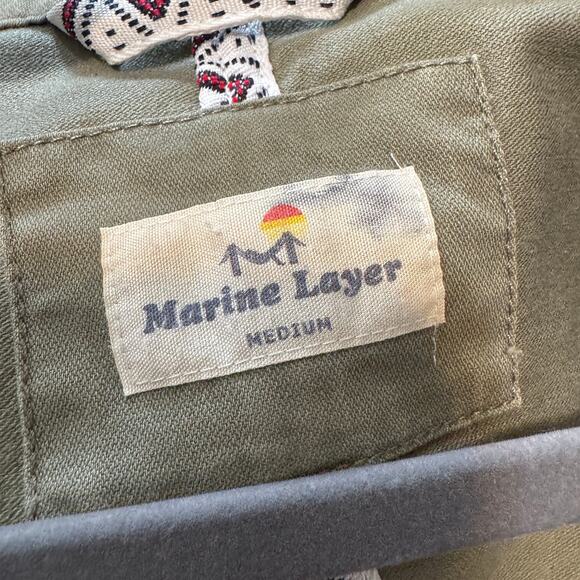 Marine Layer Harriet Utility Jacket in Olive Green Size Medium - Picture 5 of 6